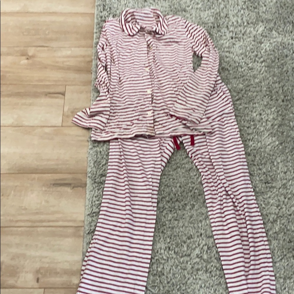 GAP Red and White Striped Pajama Set